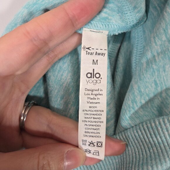 Alo Yoga High-Waist Alosoft Lounge Legging in Blue Quartz Heather - Picture 7 of 10